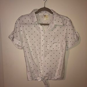 Black and White Polka Dot Blouse